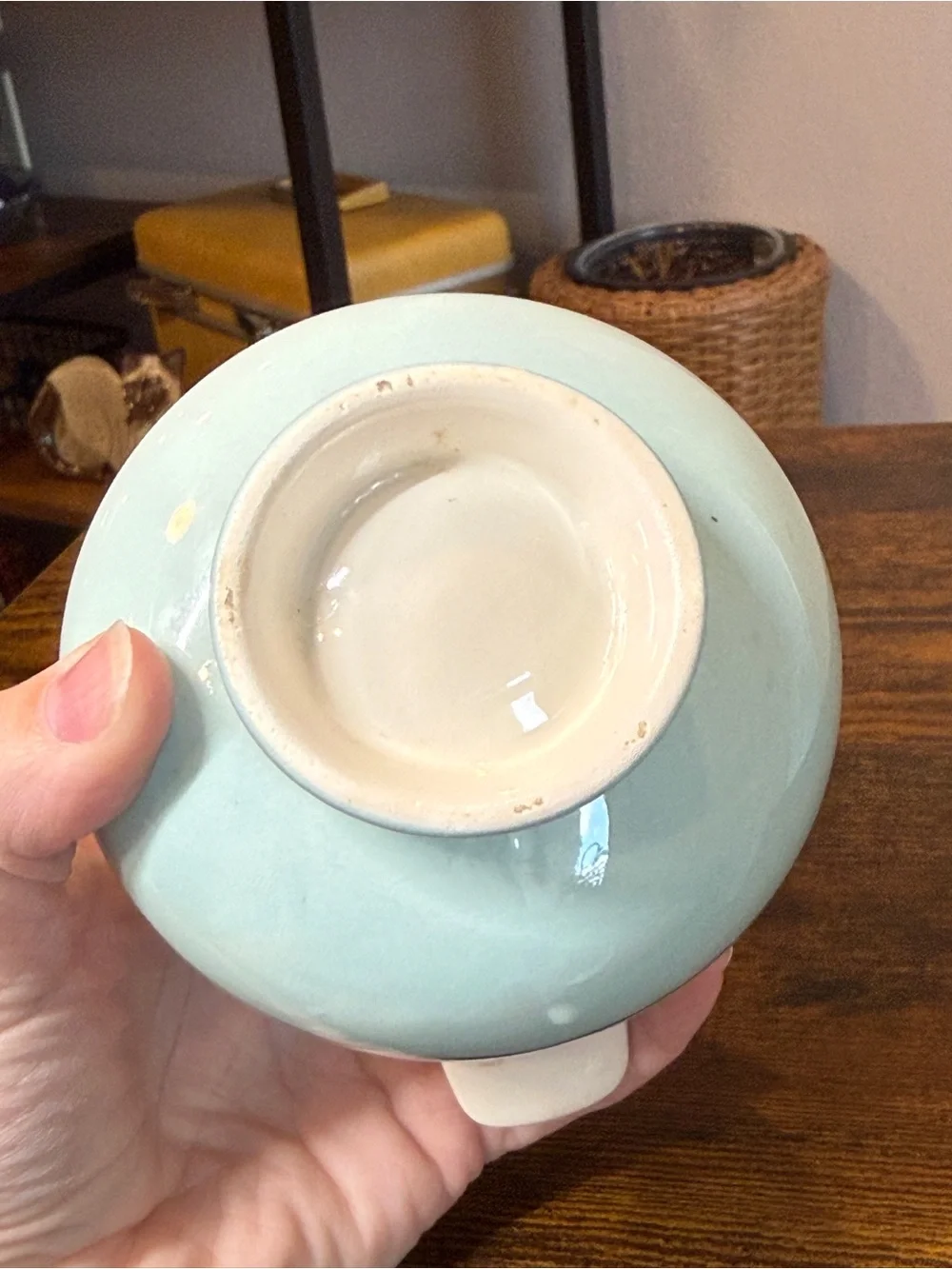 Vintage Mid Century Creamer & Sugar Bowl Set Aqua Blue Pink Floral Silver Trim